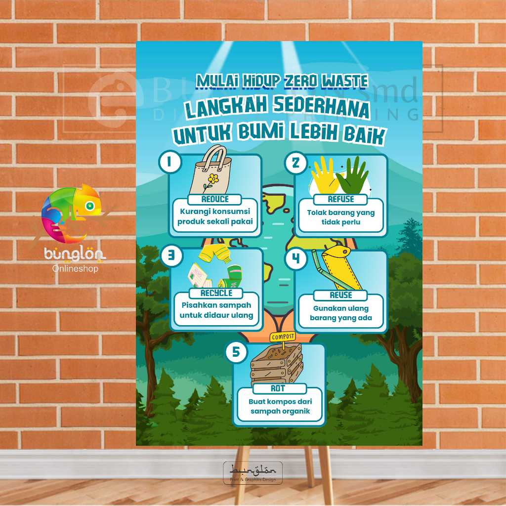 พิมพ์โปสเตอร์เริ่มต้น Life Zero Waste