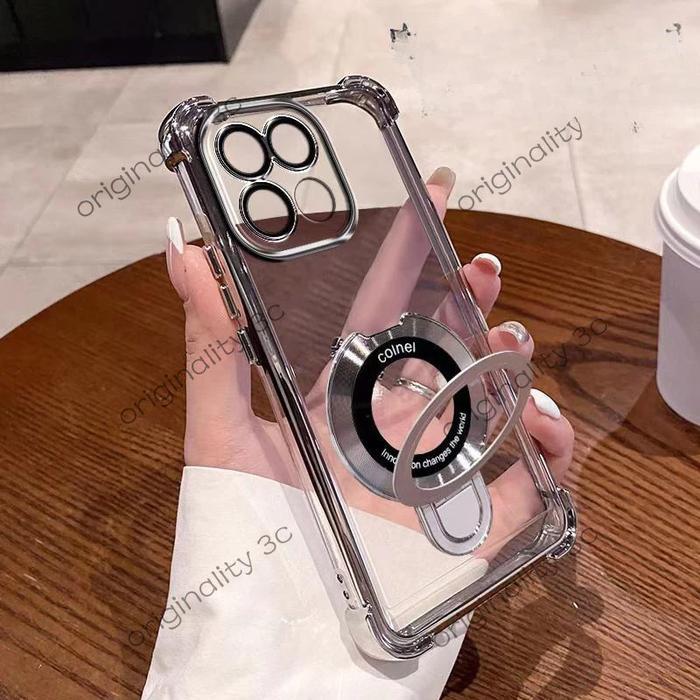 Motorola G76 POWER / G86 POWER 5G Kathy Luxury Ring Clear Softcase ปลอกซิลิโคนสีใสฝาครอบโทรศัพท์โปร่