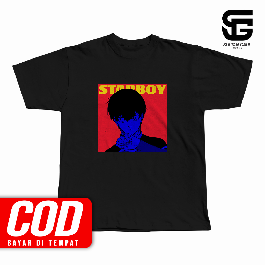 STARBOY ISAGI YOICHI BLUE LOCK อะนิเมะความงามเสื้อยืด Distro Unisex