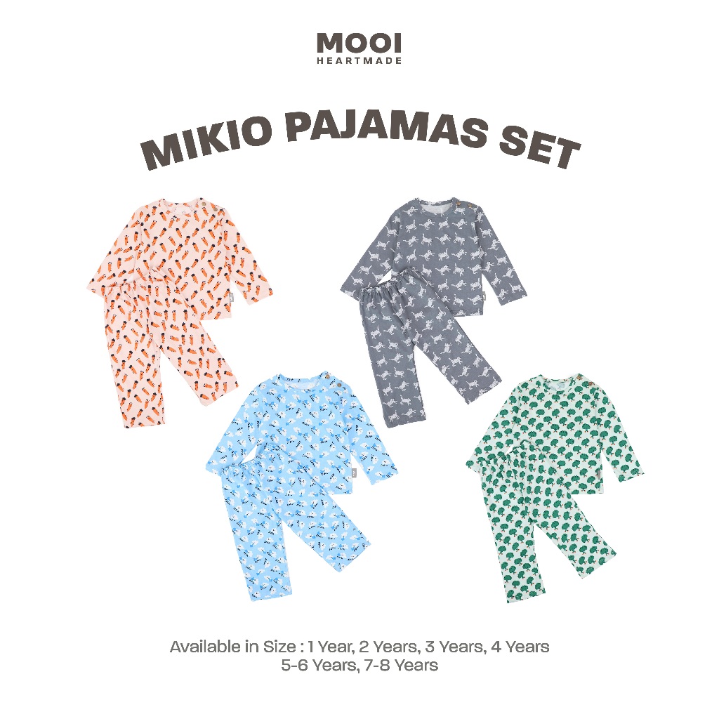 Mooi Kids Pajama Set Mikio ชุดนอนพิมพ์ลาย
