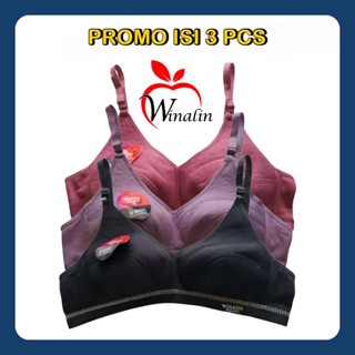 KATUN Winalin Official / 3pcs Womens Sports Bra - บราผู้หญิงผู้ใหญ่สําหรับวัยรุ่น วัสดุผ้าฝ้าย ไม่มี