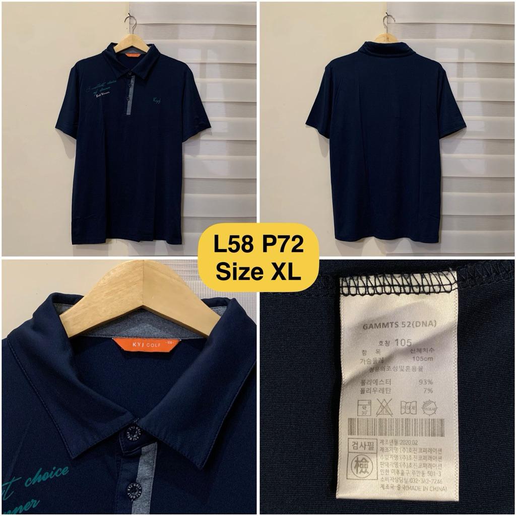 เสื้อโปโล KYJ Golf Navy ดั้งเดิม