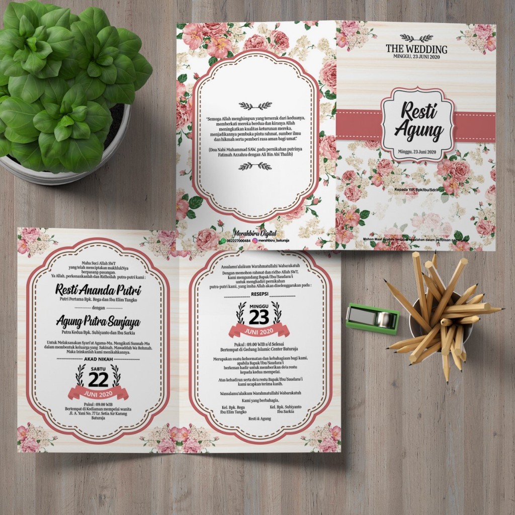 BC TIK 150 GSM คําเชิญงานแต่งงานที่หรูหรา 19 ในอินโดนีเซีย