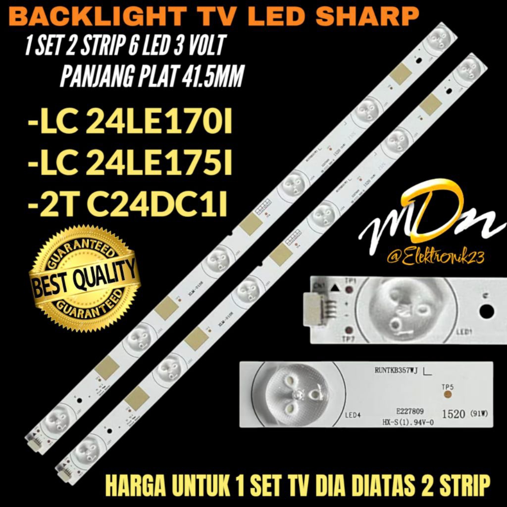 SHARP 24 INCH LED TV BACKLIGHT LC-24LE170I- LC-24LE175I 2T-C24DC1I 24 INCH TV BACKLIGHT