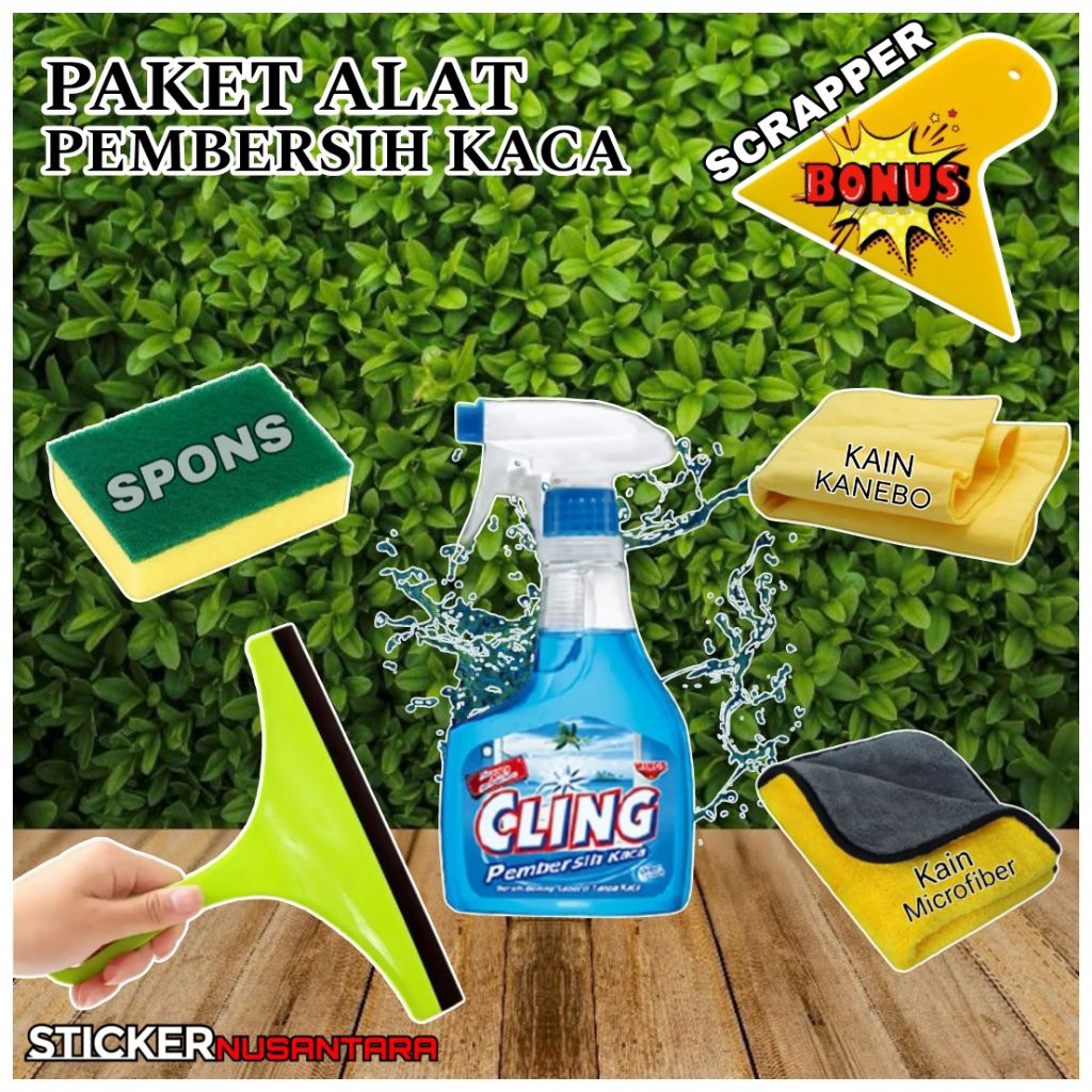 WIPPER เครื่องมือแพคเกจ WINDOW GLASS CLEANER สเปรย์ MULTIPURPOSE GLASS CLEANER CLING MULTIFUNCTIONAL
