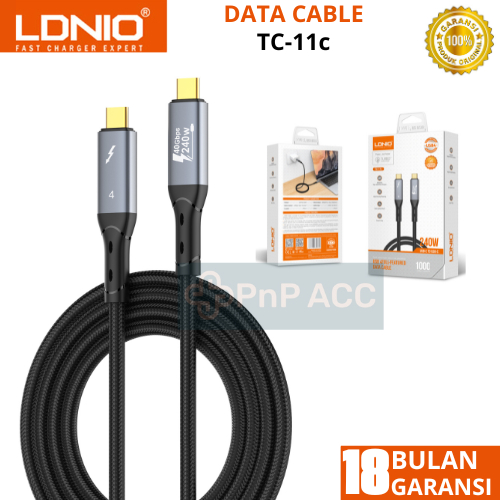 LDNIO TC-11c TC-10c USB4 Type C to C Data Cable 240W Charge & Sync 40Gbps 8K@60Hz HD