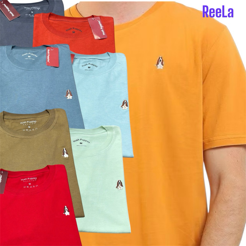 Hush Puppy HP Gildan เสื้อยืดธรรมดาสําหรับผู้ชายและผู้หญิงแขนสั้น | ภาค2