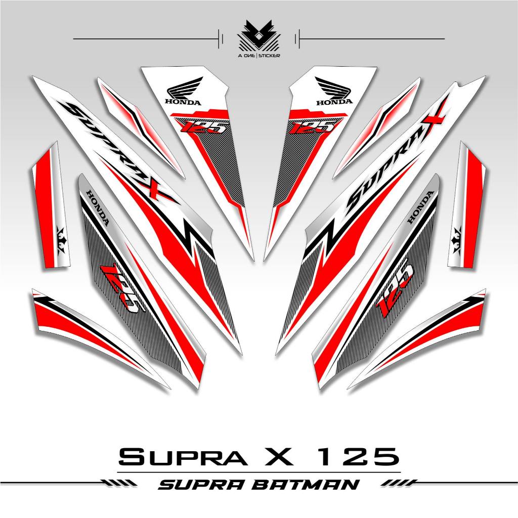 STRIPING SUPRA X 125 CARBON SKU 91 BATMAN สติ๊กเกอร์ HONDA SUPRA X 125 WAVE 125I SUPRA X 125R A1