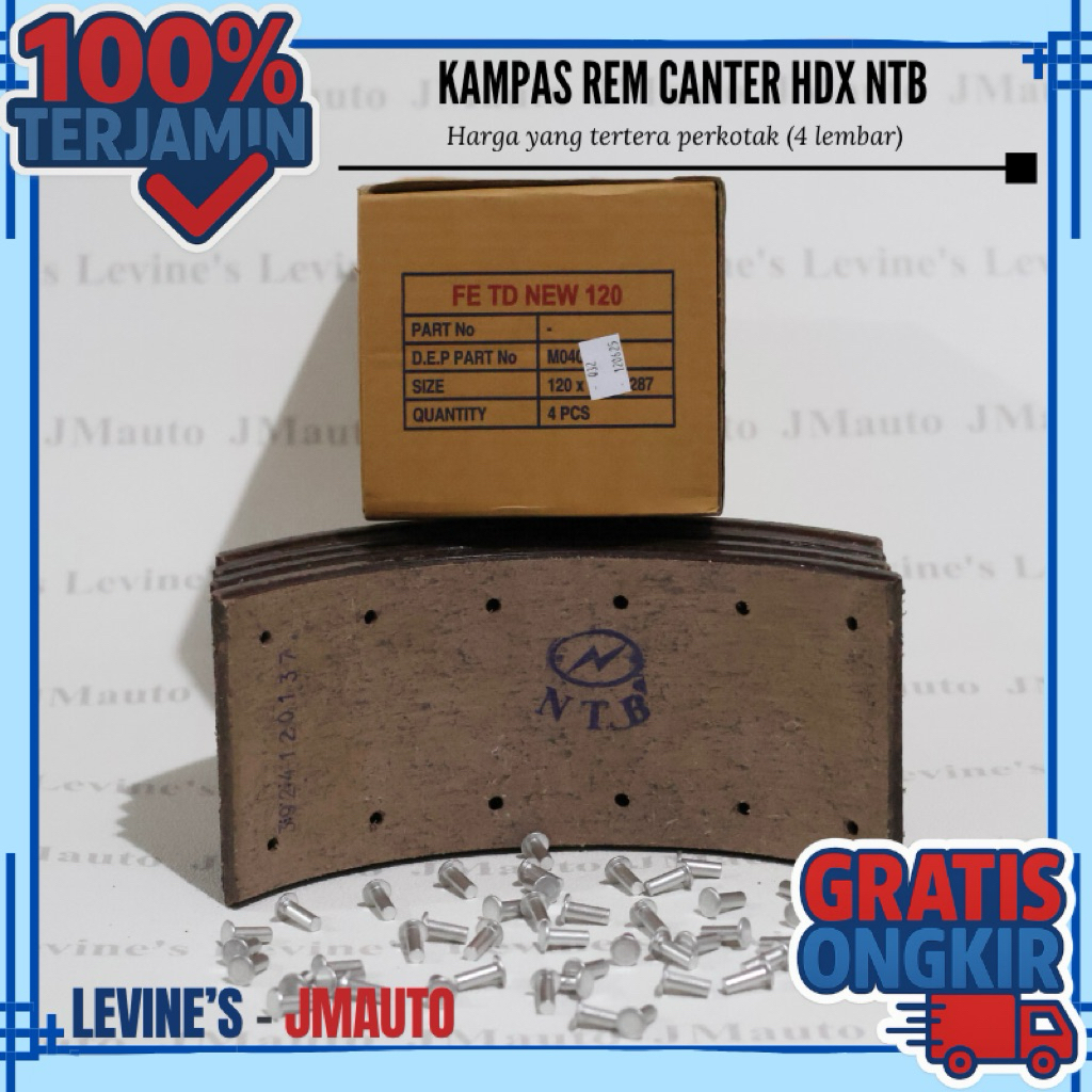 ผ้าเบรค Canter HDX PS125 HDX ผ้าเบรค PS136 ผ้าเบรค NTB ยี่ห้อซับ Canter PS125 HDx ผ้าเบรค NTB ผ้าเบร