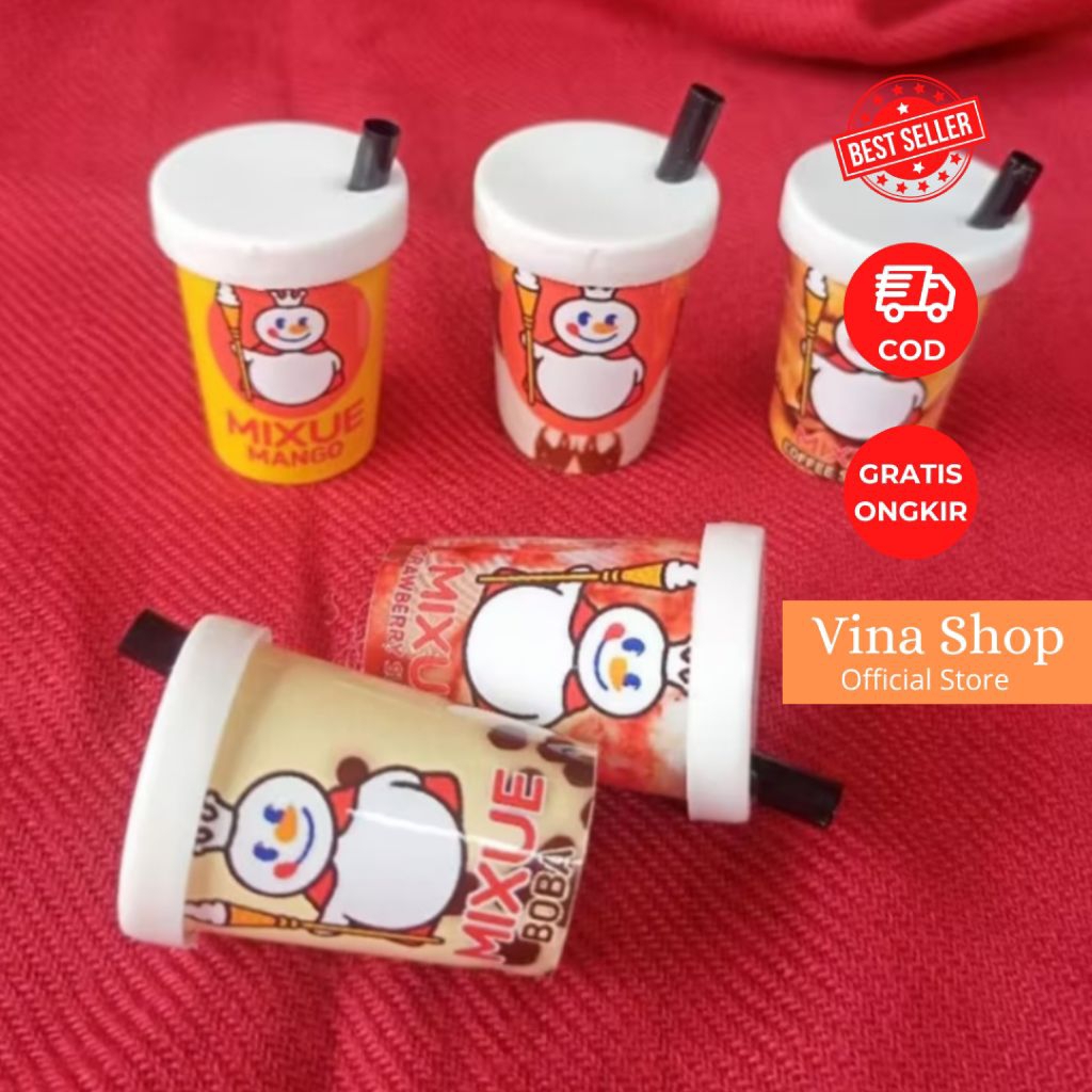 GANTUNGAN Mixue Boba พวงกุญแจพวงกุญแจ