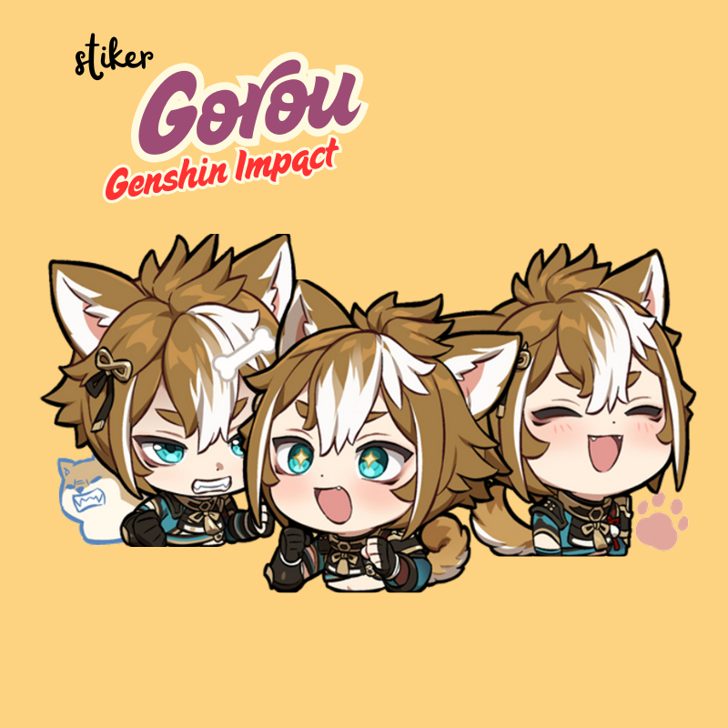 สติ๊กเกอร์ Genshin Impact Gouhou | สติ๊กเกอร์ Merch Genshin Impact Gorou ไวนิลเคลือบเงากันน้ํา