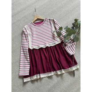 CEYRA BLOUSE KNITE RENDA MIX RAYON TWIL / BLOUSE KOREAN STYLE / BLOUSE SALUR WANITA K1636