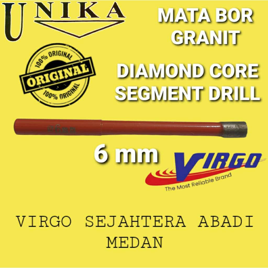 MATA UNIKA-CBD06MM 6 มม.GRANITE DRILL BIT SEGMENT DIAMOND CORE DRILL 6 มม. UNIKA