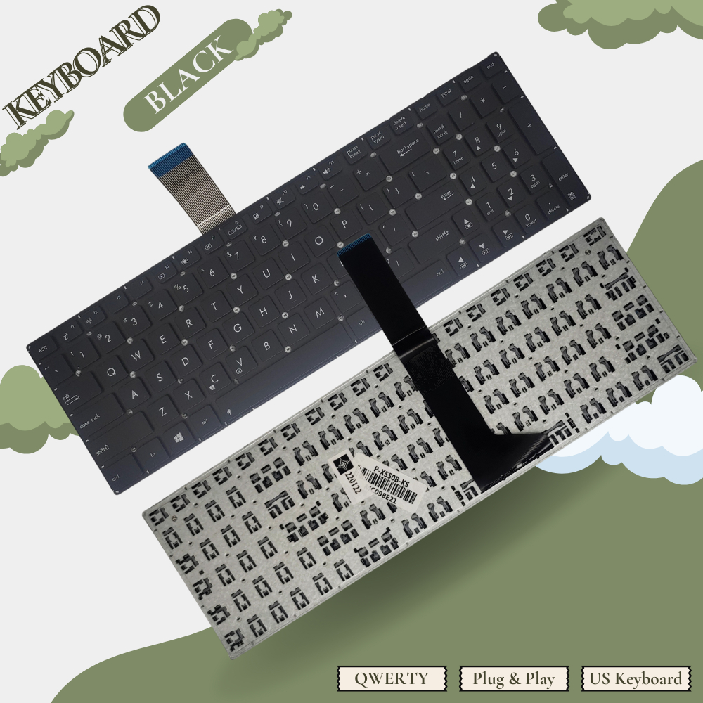 คีย์บอร์ดคุณภาพดีที่สุด Asus K550D K550DP K550L K550LA K550LB K550LC K550LD K550LN - รับประกัน