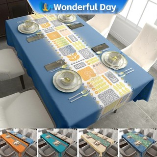 Taplak Meja Makan Waterproof Anti Air Ukuran 137x183cm 137x200cm / Taplak Meja Bahan PEVA