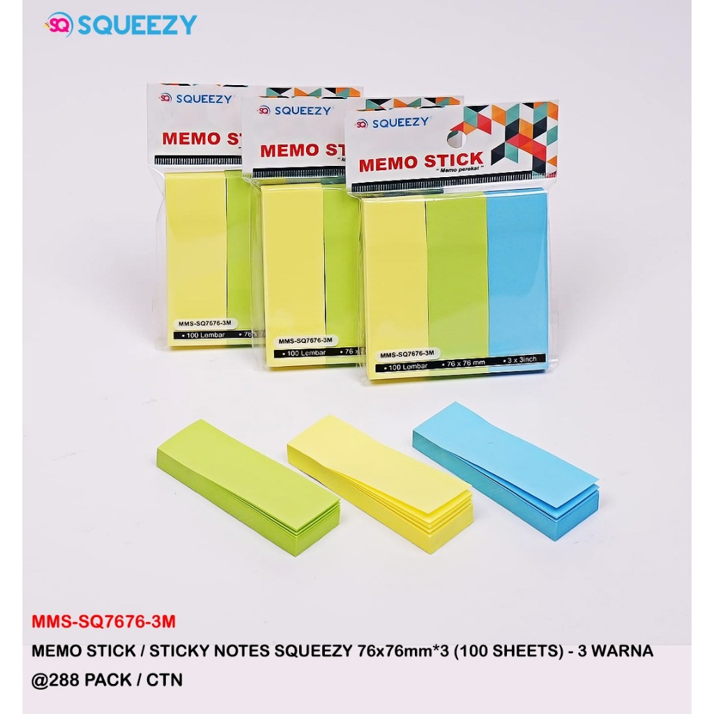 Sticky Notes Memo Paste Page Marker Indexer Color Page Marker Paper 3 สี / 4 สี / 5 สี