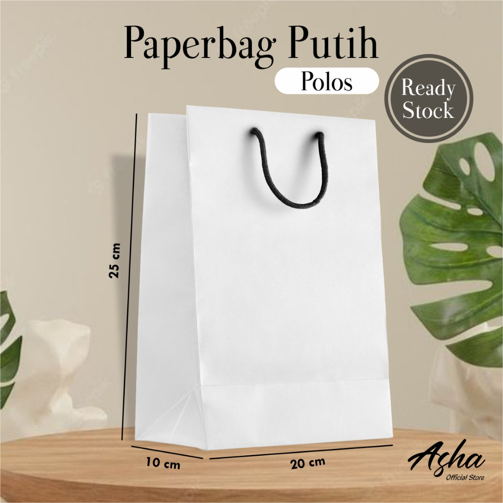 ถุงกระดาษสีขาว PLAIN DOZEN PACKAGE - KRAFT WEDDING SOUVENIR BAG (DOZEN)