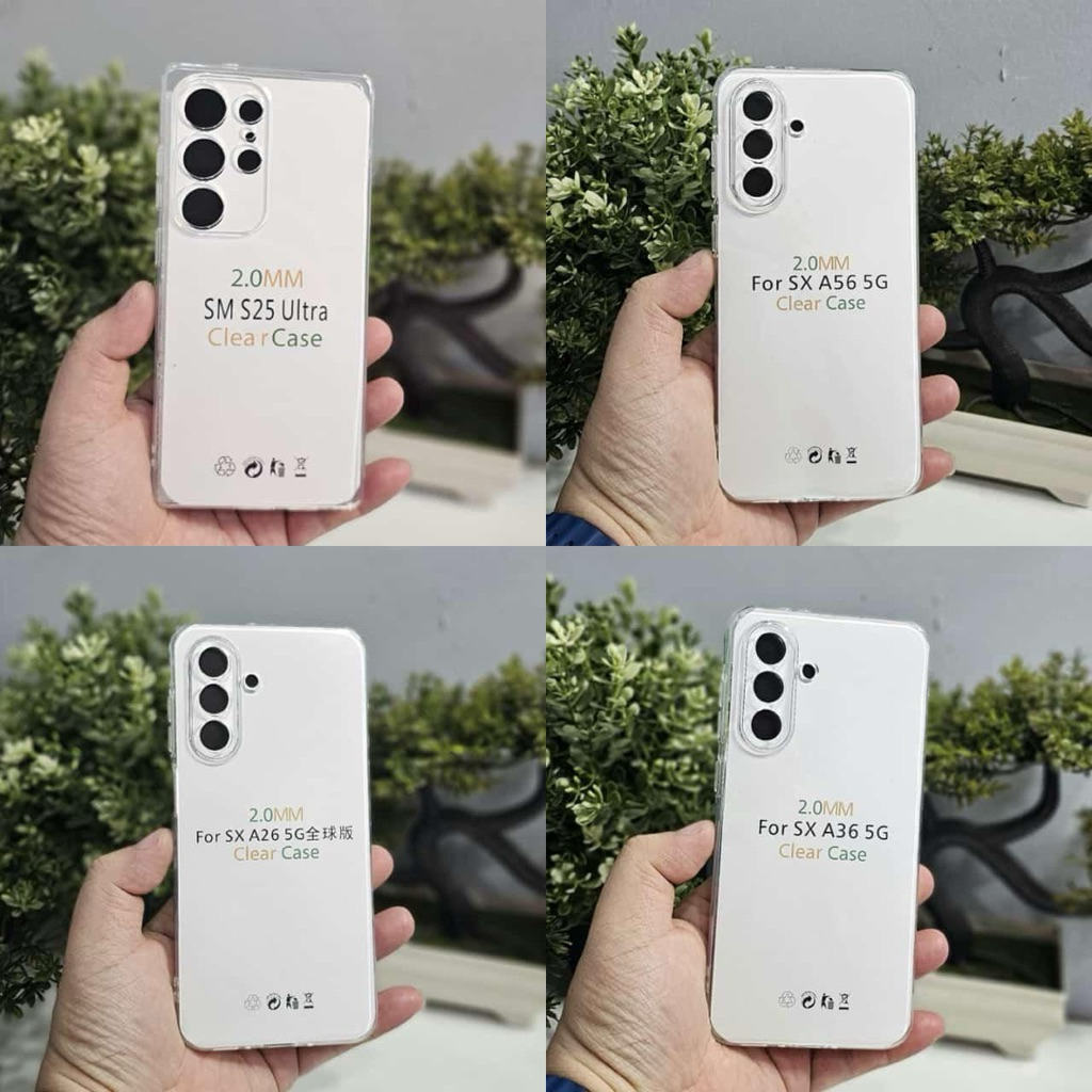 CLEAR CASE 2.0MM SAMSUNG S26/PLUS/ULTRA/A07/A17/S25 FE/A54/A36 5G/A56/A26/S25 PLUS/S25 ULTRA/A16 4G/