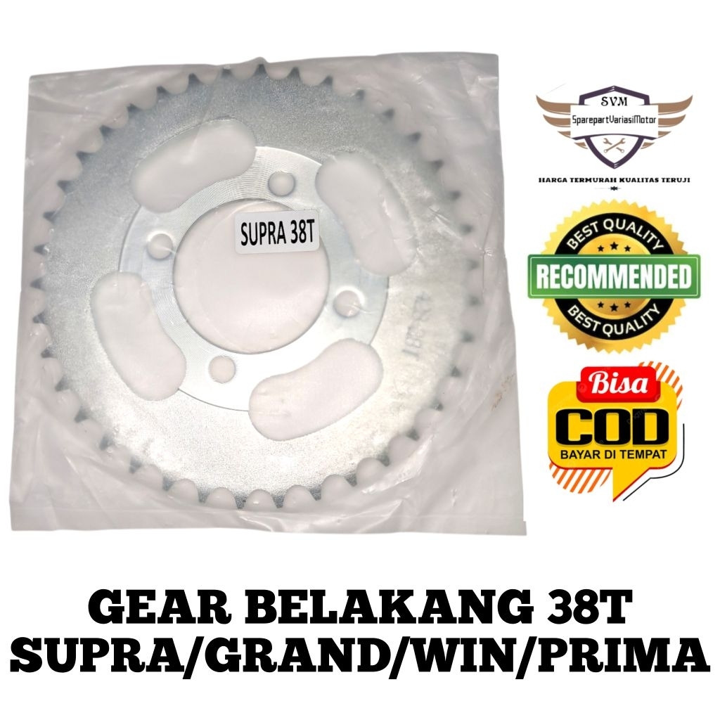 REAR GEAR 38T SUPRA GRAND WIN PRIMA ASTREA BEKTU GUARANTEEED ราคาถูกที่สุด