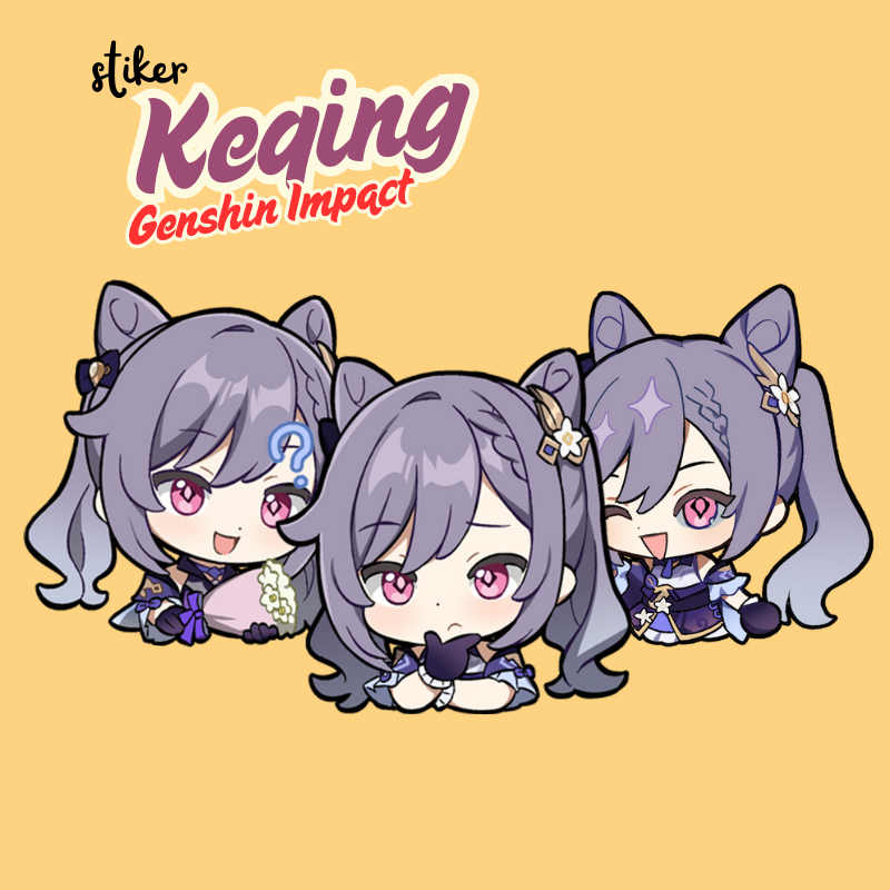 สติ๊กเกอร์ Genshin Impact Keqing | สติ๊กเกอร์ Keqing Genshin Impact Merch ไวนิลเคลือบเงากันน้ํา