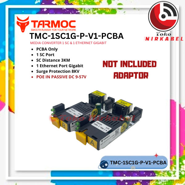 Tarmoc TMC-1SC1G-P-V1-PCBA | Media Converter 1FO 1LAN / 1 FO 1 LAN Gigabit POE IN 9-57 โวลต์ | HTB G