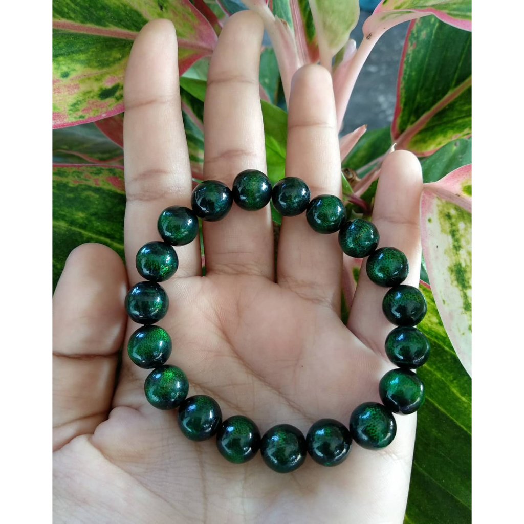 HIJAU Yuser Green Flow Rope Bahar Root Bracelet 8mm