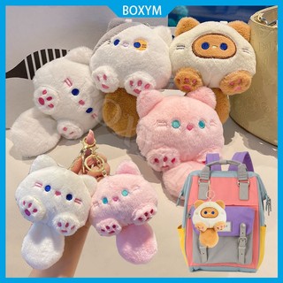 Gantungan Kunci Boneka Kucing Fluffy Bunyi / Lucu Berekor Besar Kucing Keychains Membuat Suara Liontin Tas