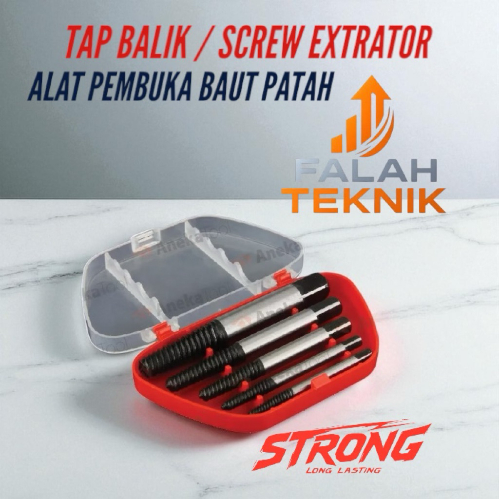 BACK TAP SET 5 ชิ้น SCREW SCREW REMOVER EXTRACTOR BROKEN BOLT
