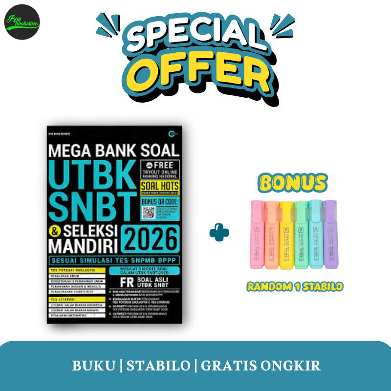 หนังสือ Mega Bank ของ UTBK SNBT & Indeal Selection 2026 คําถาม - CMedia