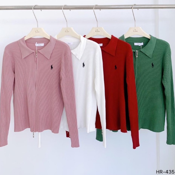 SA [ HR 435 OUNIE - DOUBLE ZIFER BAHAH KNIT JACKET ] แขนยาว Premium BKK