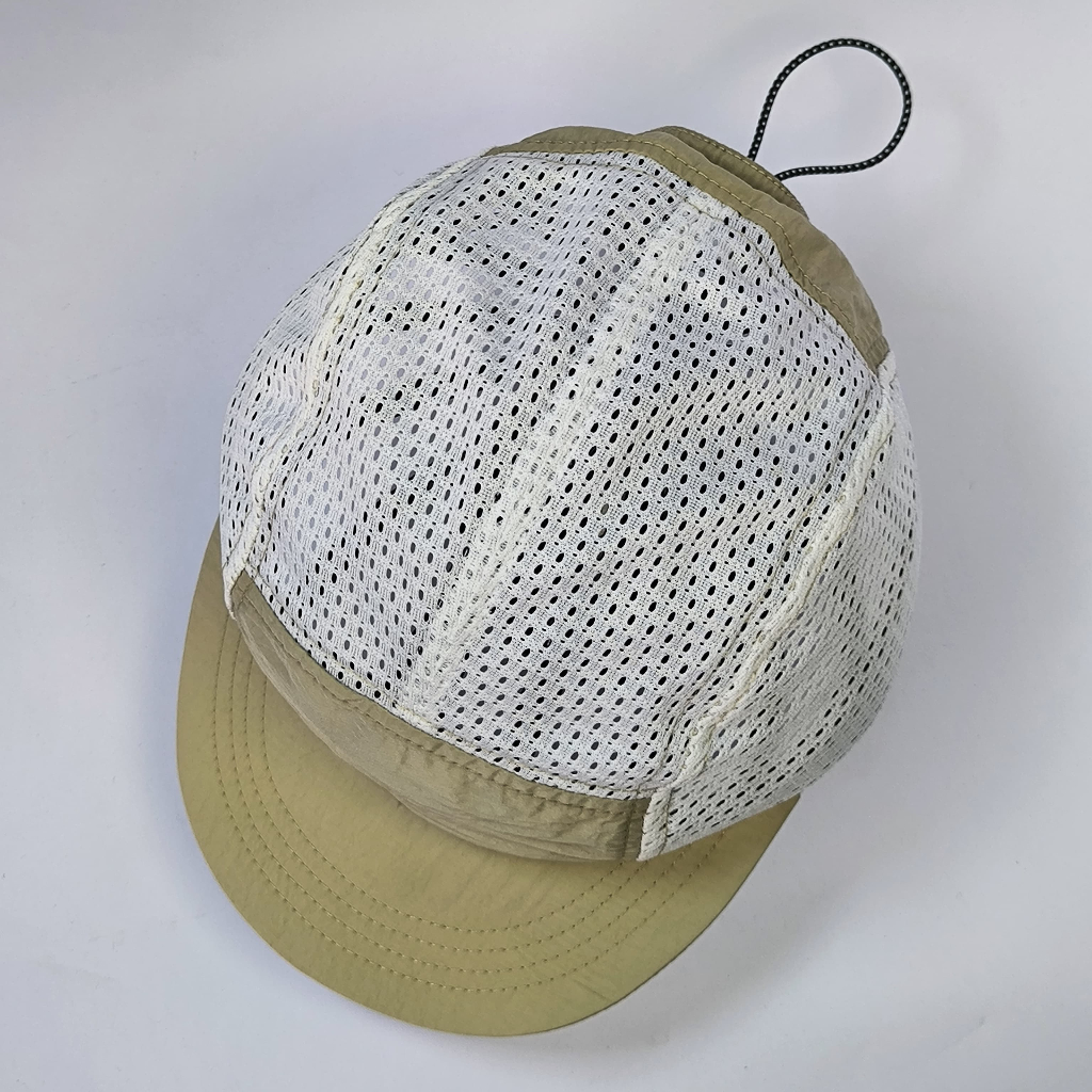 Kalcer Mesh Running Caps Full Mesh Cream Color premium taslan Material