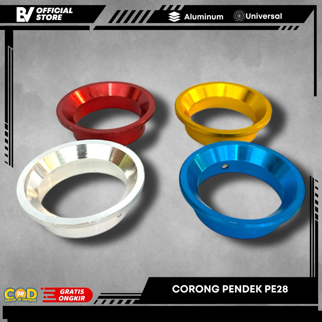 กรวยคาร์บูเรเตอร์ Velocity คาร์บูเรเตอร์ pe 28 pwk 28 สีสั้น CNC