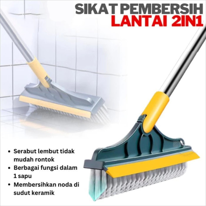 [IO] 2in1 V Shape Floor Brush Bathroom Toilet Broom Multifunctional Floor Cleaner Viral