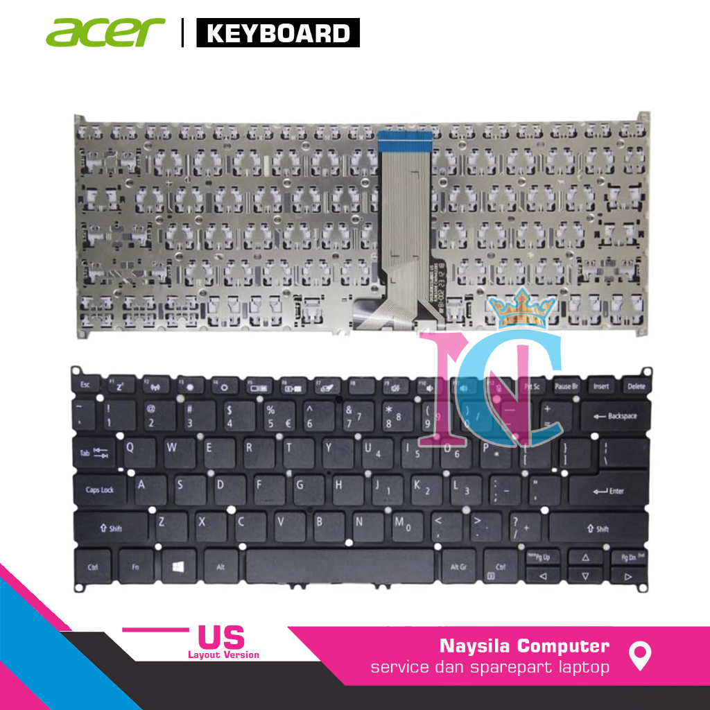 Acer Spin 5 series N19W3 SP313-51 SP313-51N N20W1 SP313-55 SP513-55N SP114-31 SP114-31N คีย์บอร์ด
