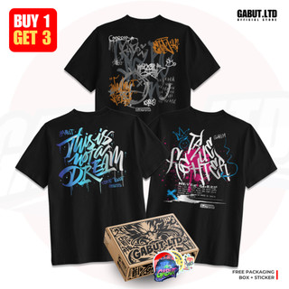 [HARGA SPESIAL LIVE] - Paket Bundling 3pcs Baju Kaos Distro Unisex Pria Wanita Motif Germb Hitam ,Not Dream Hitam ,Gabut Sleep Hitam Cotton Combed 24s Kaos Oblong Pria Wanita 100% Produk Original