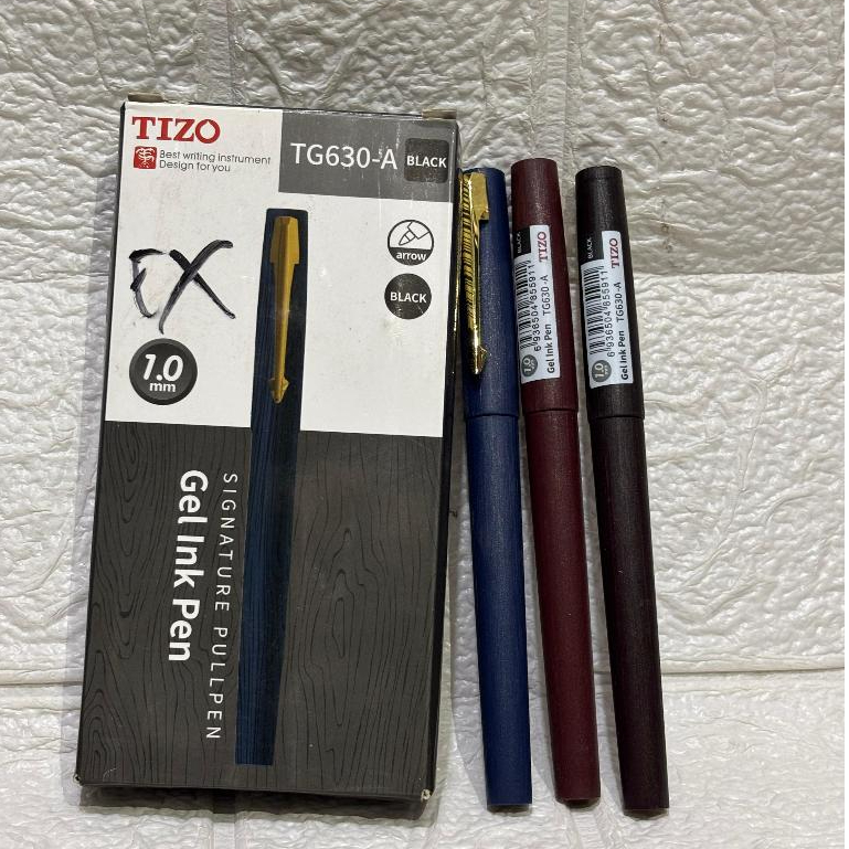 ปากกาเจลลายเซ็น TIZO 1.0 มม. TG630-A 1 กล่อง มี 12 ปากกา