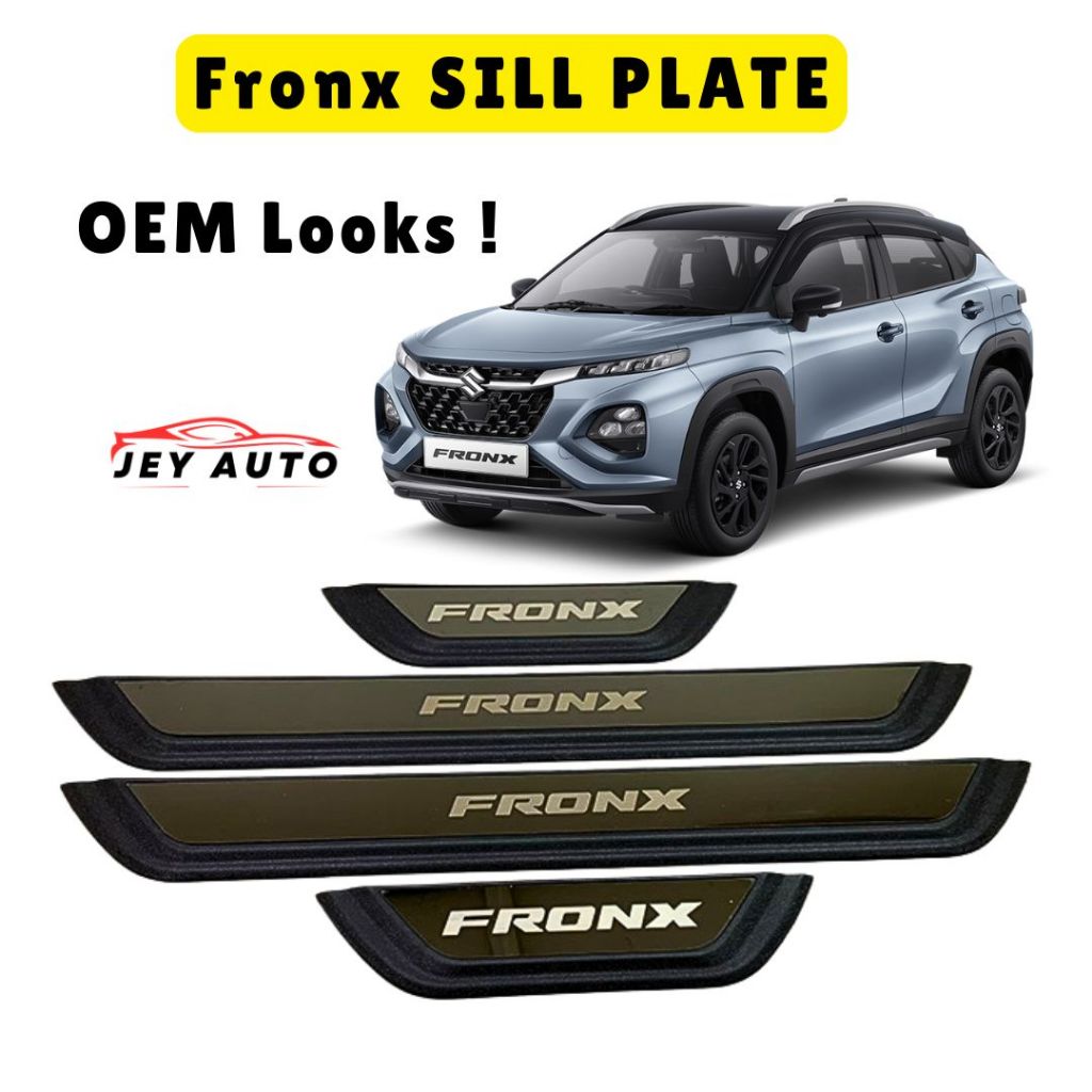 แผ่นธรณีประตูโลหะผสม Fronx / Suzuki Fronx ตัวป้องกันประตู / อุปกรณ์เสริมแผ่นธรณีประตู Fronx