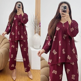ONE SET RAYON WANITA TERBARU - ONE SET LENGEN 3/4 KEKINIAN - SETELAN RAYON WANITA KEKINIAN - ONE SET RAYON