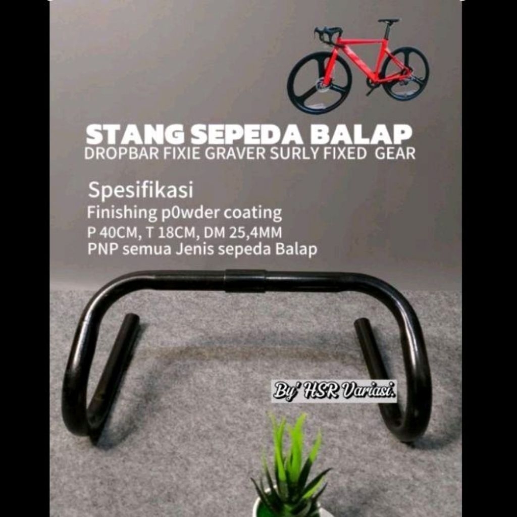 พวงมาลัยรถแข่ง Dropbar fixie จักรยานเสือหมอบมาตรฐาน 25.4