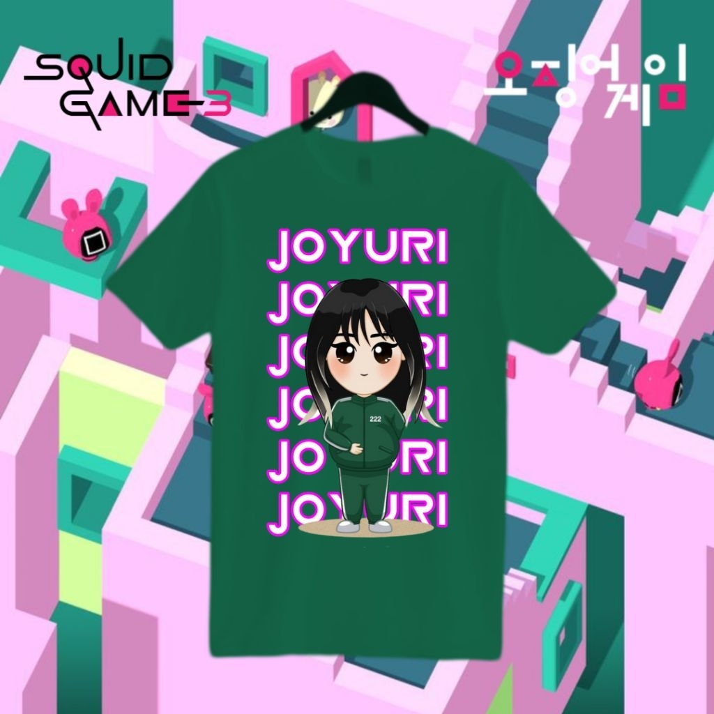 เกมปลาหมึก Joyuri player 222 Gihun 456 เสื้อยืดสําหรับเด็กชายและเด็กหญิง