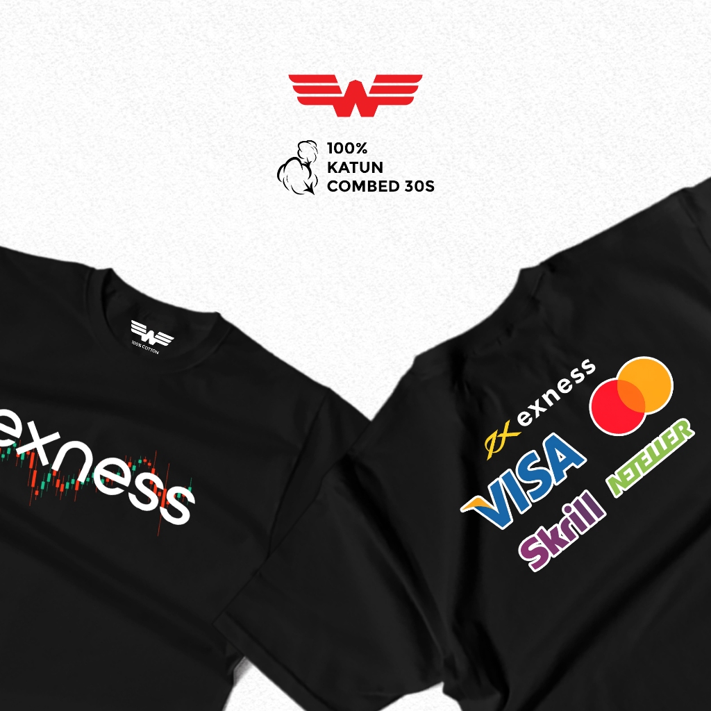 เสื้อยืดผู้ชาย EXNESS FORX Trading ล่าสุด - เสื้อยืด Crypto Akademy / เสื้อยืดผ้าฝ้าย Combed 30s KAO