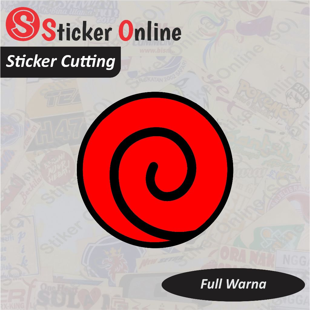 สติ๊กเกอร์โลโก้ Klan Uzumaki | สติ๊กเกอร์ตัดรถยนต์รถจักรยานยนต์ Clan Uzumaki