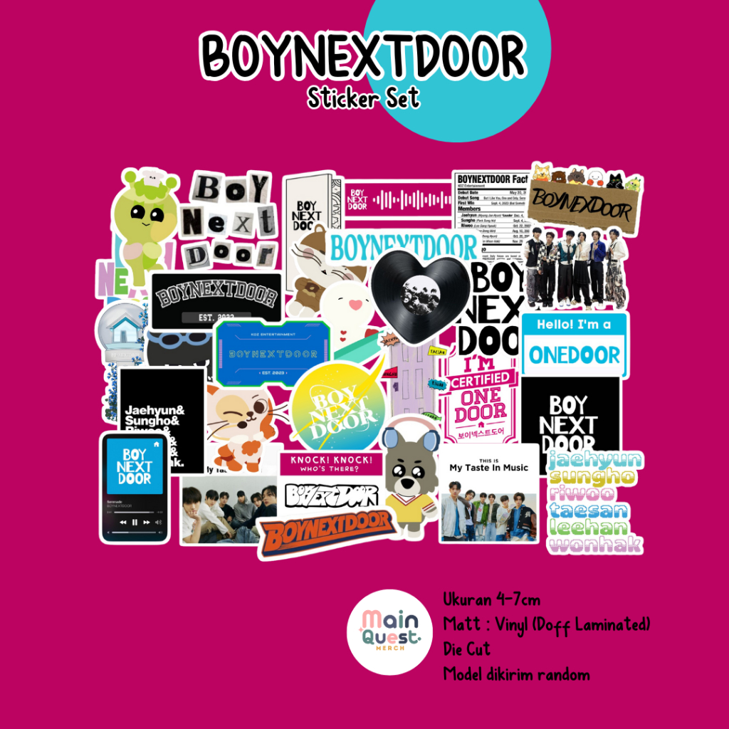 สติ๊กเกอร์ Boynextdoor| สติ๊กเกอร์ความงาม / สติ๊กเกอร์ Tumblr / สติ๊กเกอร์แล็ปท็อป / สติ๊กเกอร์กันน้ํา / สติ๊กเกอร์ไวนิล / สติ๊กเกอร์ไดคัท / สติ๊กเกอร์ เคป๊อป / สติ๊กเกอร์น่าร