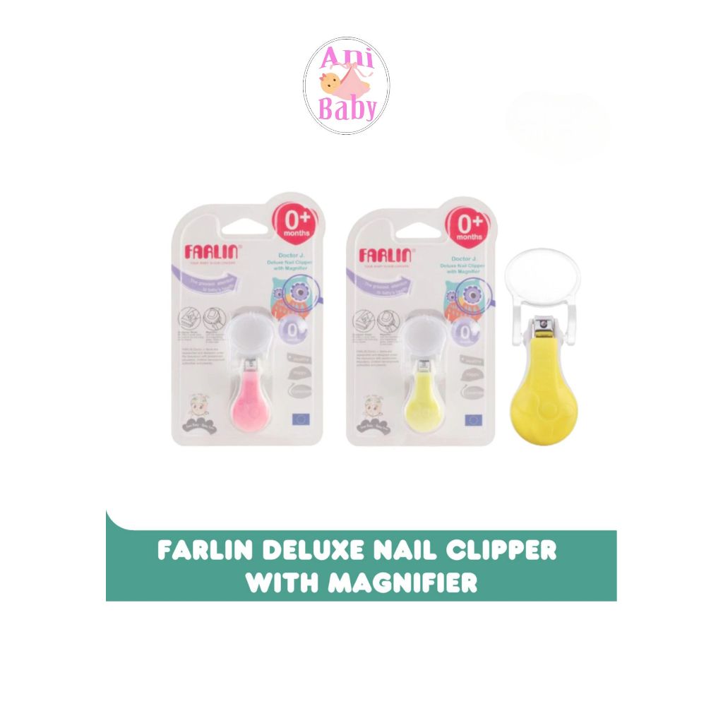 FARLIN BABY NAIL CLIPPER / THIN AND SHORT BLADE SCISSORS / DELUXE NAIL CLIPPER พร้อม MAGNIFIER