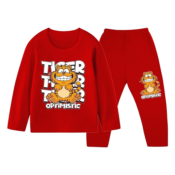 Tiger Boys/Girls Pyjamas Long Suit Boys\Girls Age 1-10 ปี Size SML XL XXL 1584