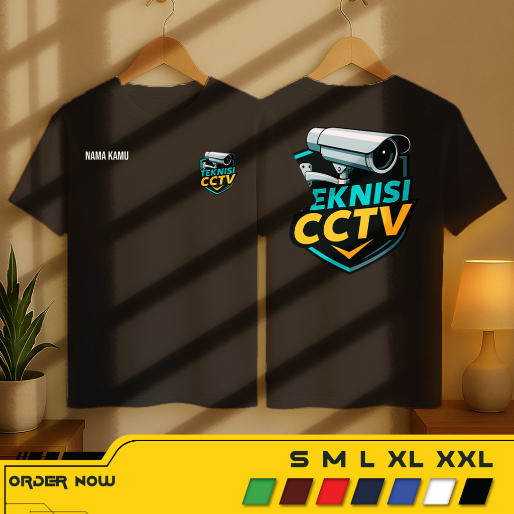 เสื้อยืดเด็ก CCTV Technician T-shirt V2 สามารถขอชื่อได้ | เสื้อผ้า Distro | พิมพ์หน้าจอ DTF พรีเมี่ย