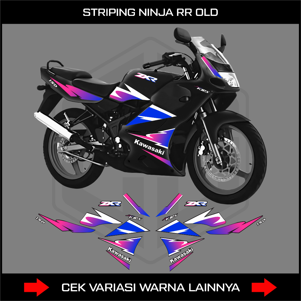 KAWASAKI NINJA 150 RR/KRR OLD STRIPING / NINJA RR OLD 150 สติ๊กเกอร์