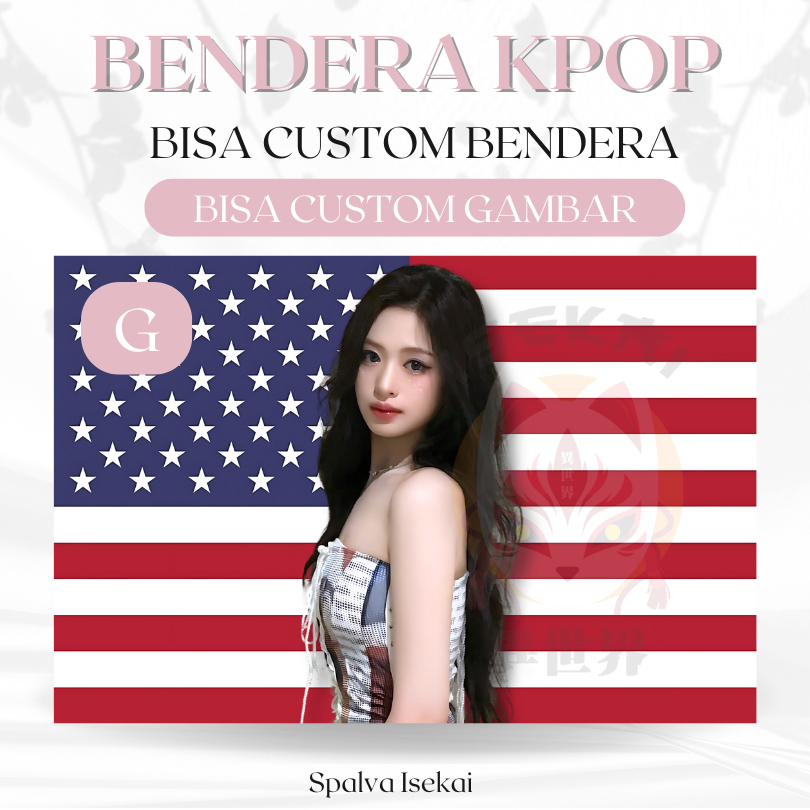 ธงอเมริกัน KPOP AHYEON BM BAEMON BABYMONSTER / โปสเตอร์ KPOP / KPOP FLAG Jung Ahyeon / KPOP Tapestry