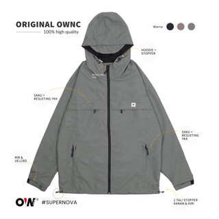 OWNC - Jaket Supernova Parasut Waterproof Outdoor Jumbo Big Size Unisex