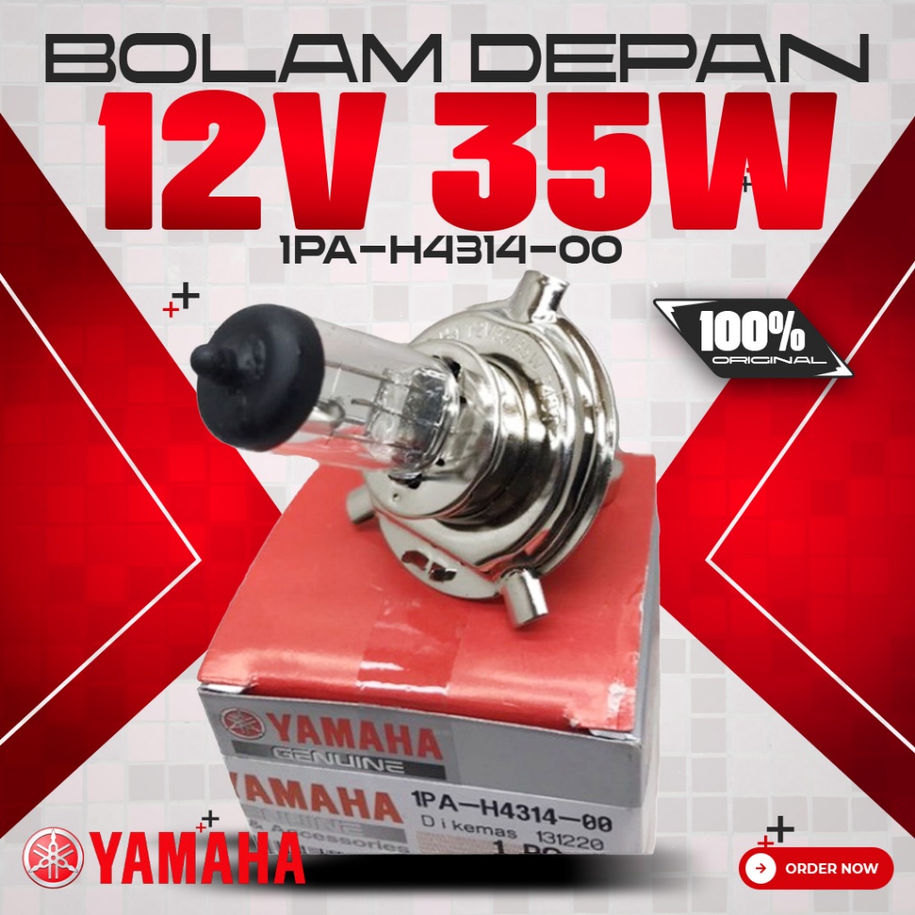 ด้านหน้าหลอดไฟ YAMAHA VIXION BYSON SCOOPY FI K16 SCORPIO JUPITER MX KING R15 VERZA 1PA H4314 00